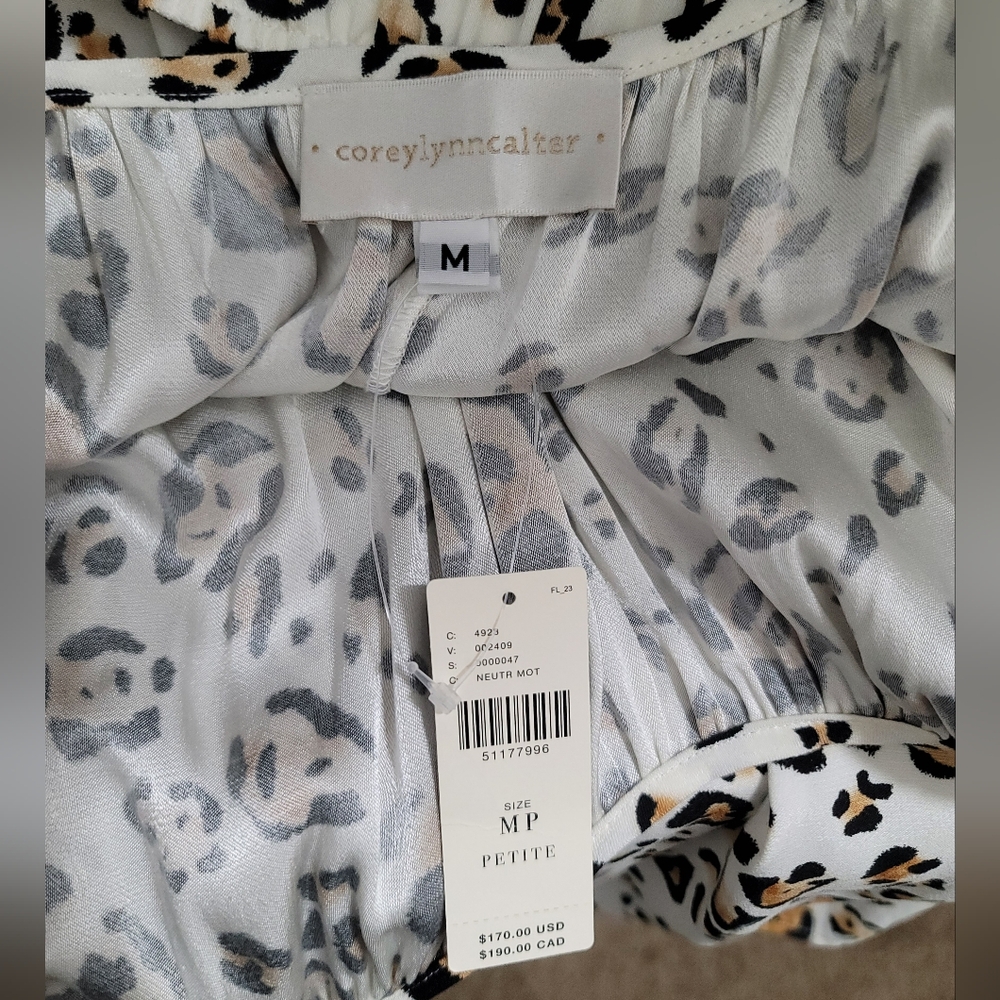 Corey Lynn Calter Arabella Midi Sundress Leopard Print Sleeveless Spaghetti Stra - Picture 10 of 10
